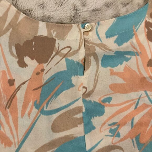 : : VINTAGE 80s Abstract Floral Print Blouse : : - Picture 13 of 16